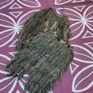 Woodland Camouflage Ghillie Suit Sniper Green Grass Camo Clothing Hunting Suit